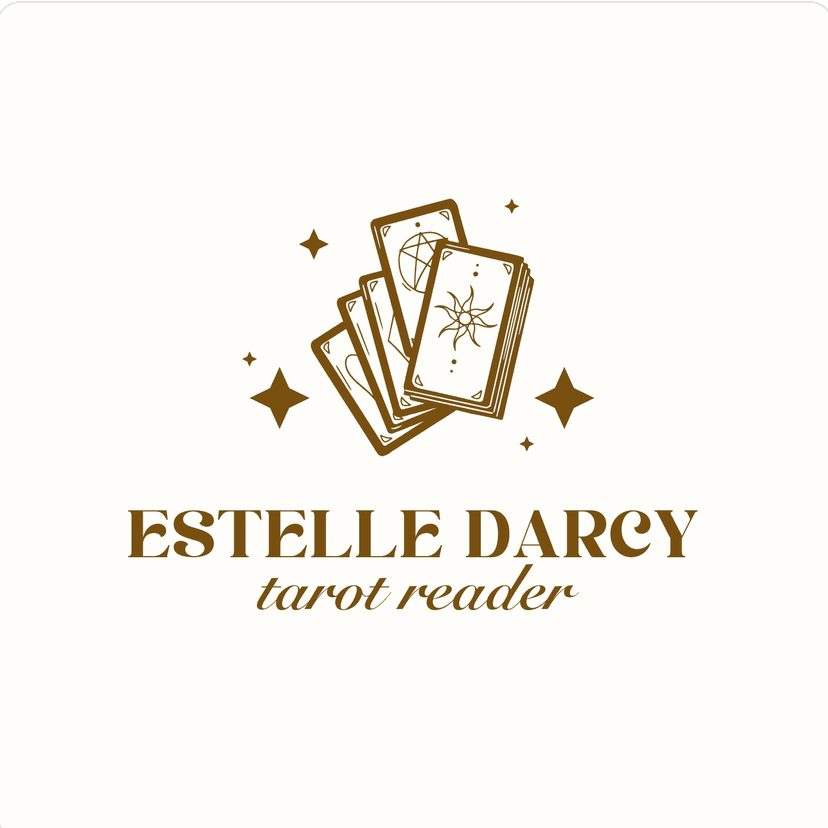 Estelle Darcy Canva logo template preview.