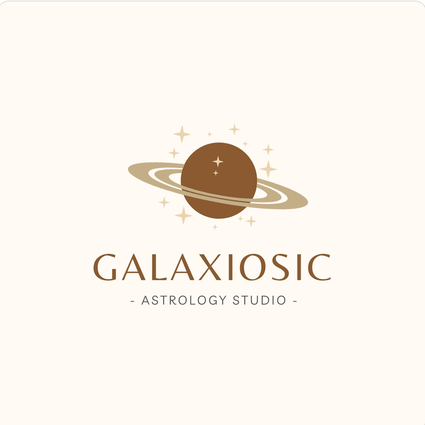 Galaxiosic Canva logo template preview.