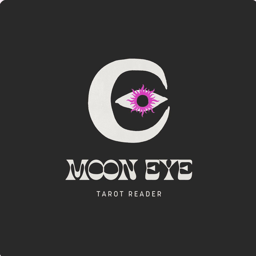 Moon Eye Canva logo template preview.