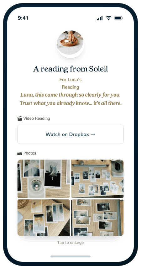 A beautiful, personal reading page made just for them